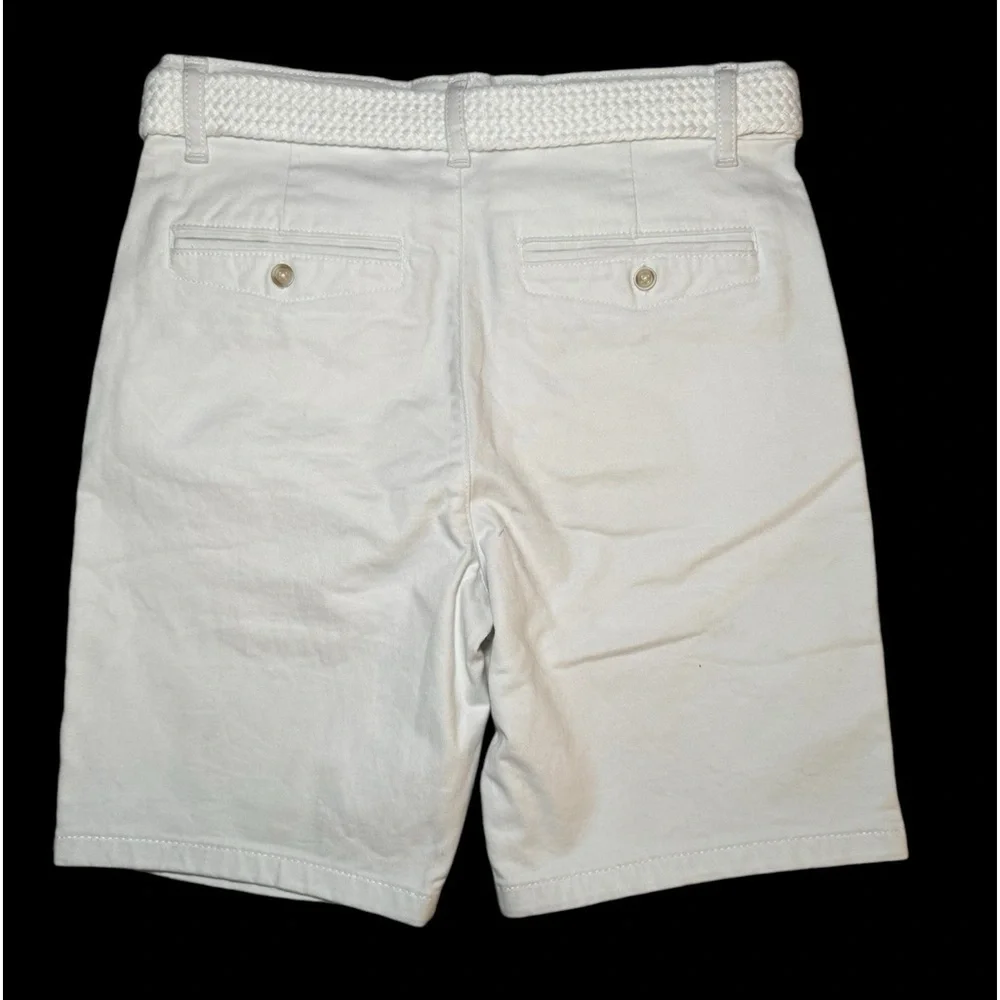 Gymboree Boys Belted Chino Shorts - Simply White Size 10